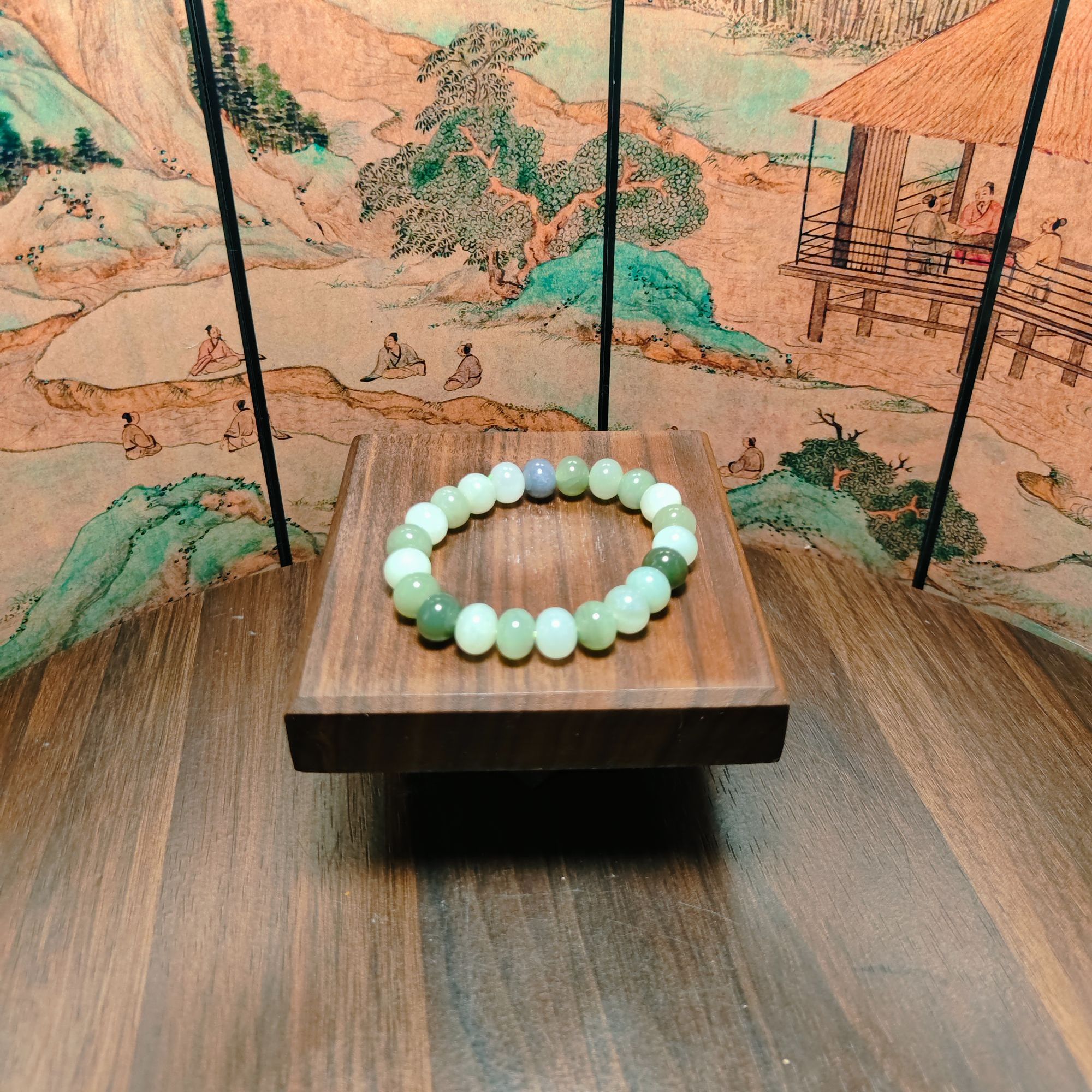 N和田玉多宝算盘珠手串1724