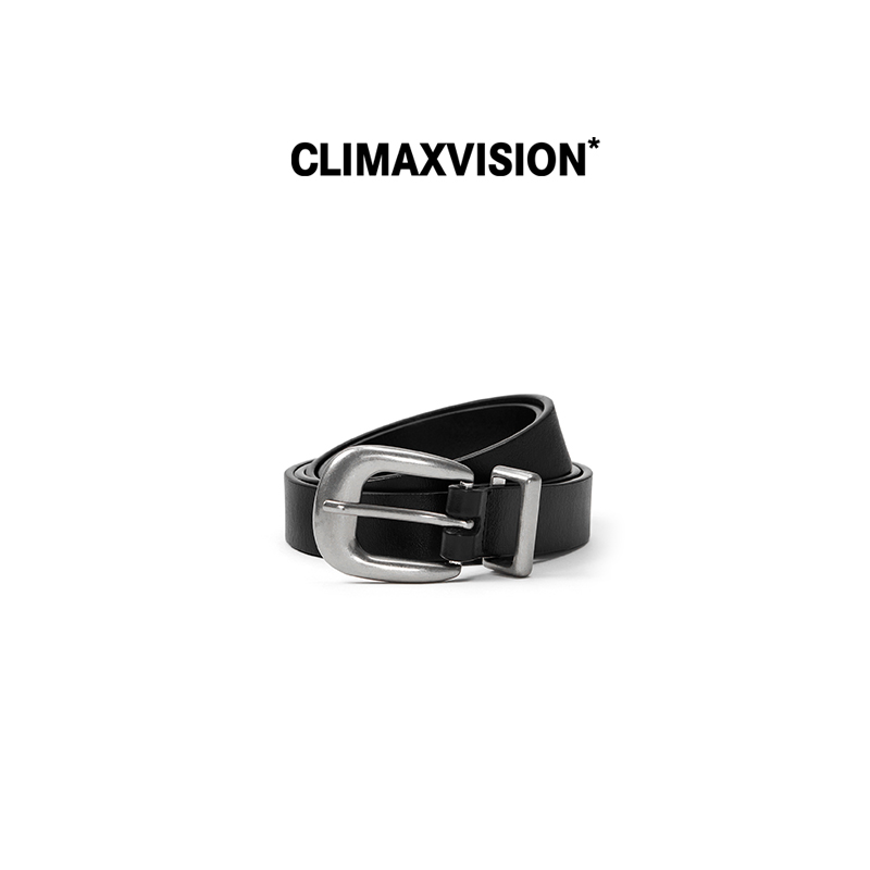 CLIMAX VISION二层牛皮合金扣头百搭腰带皮带 时尚复古高级感
