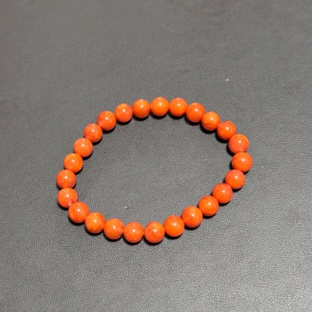 川料原矿南红柿子红7mm单圈手串