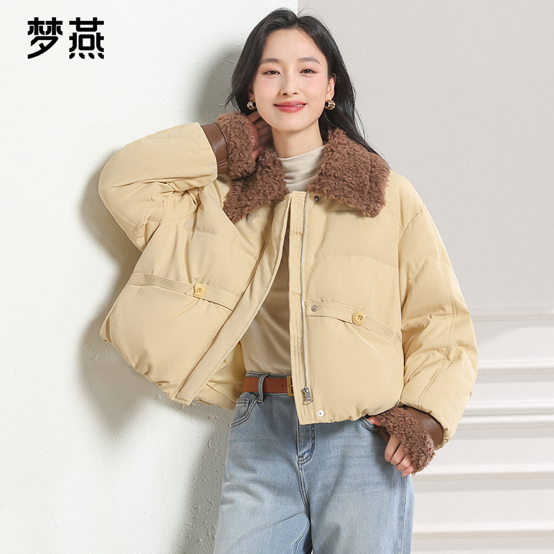梦燕秋冬女款时尚百搭气质大方宽松休闲舒适保暖羽绒服CY11B5030