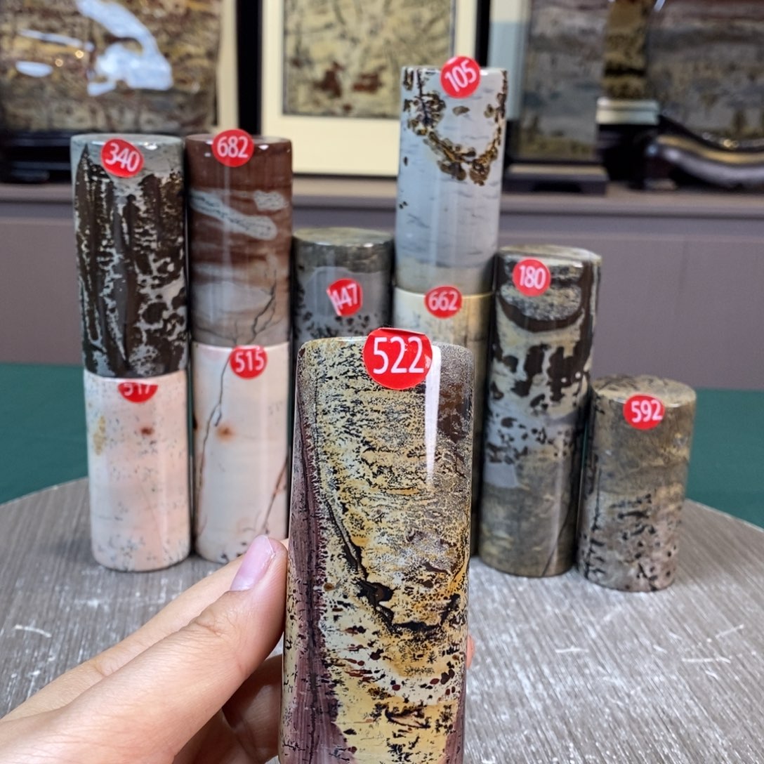 石材广西国画石草花石