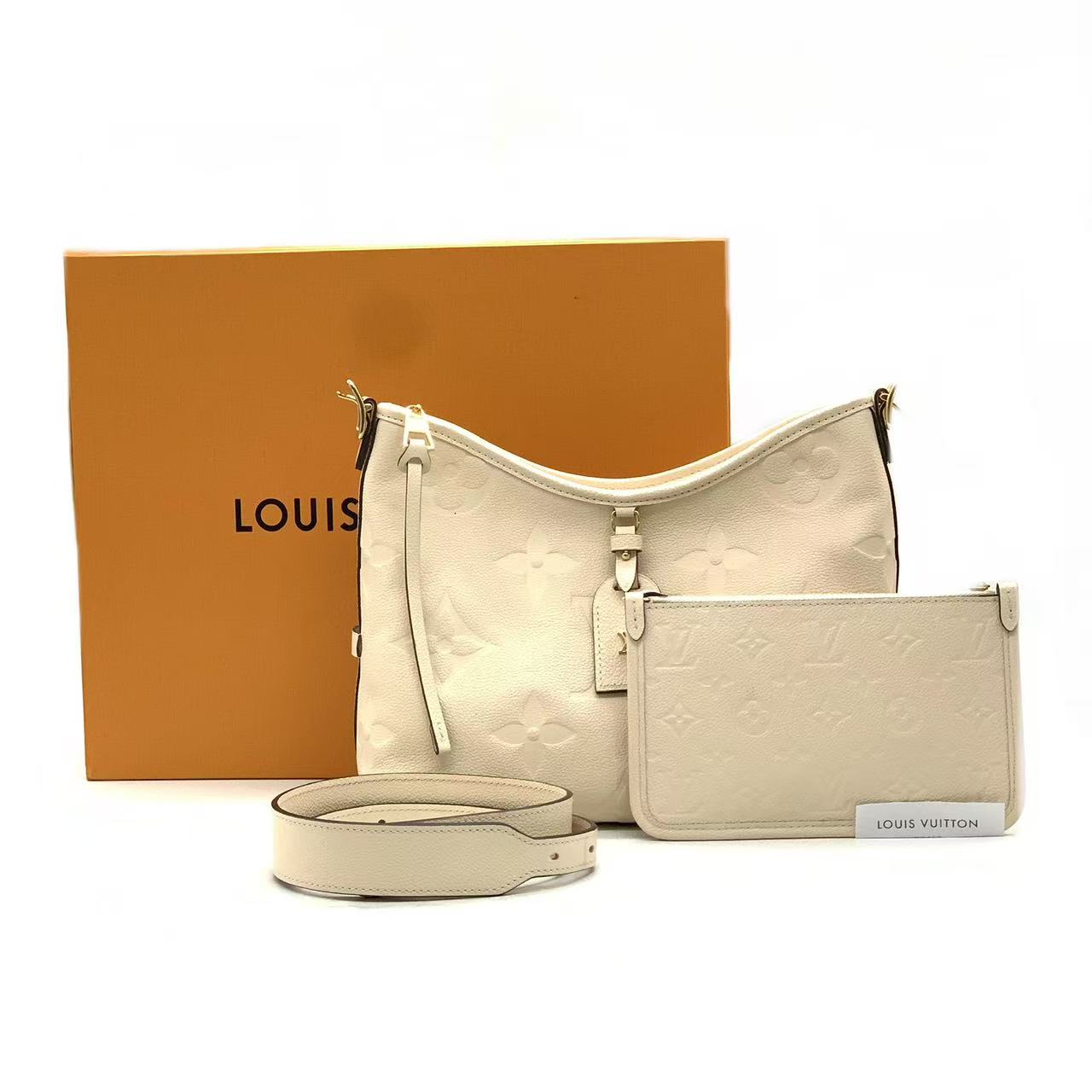 99新 LouisVuitton/路易威登 白色小号carryall包/