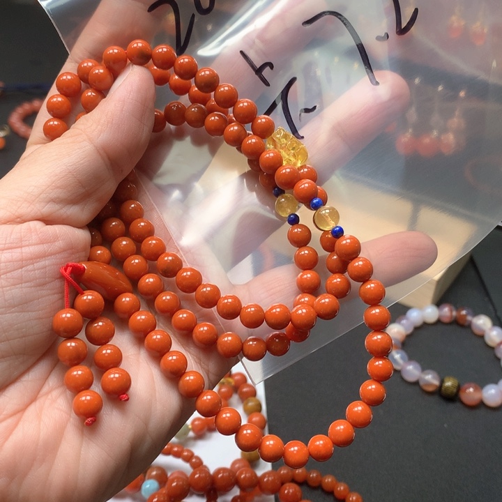 南红玛瑙手链未镶嵌