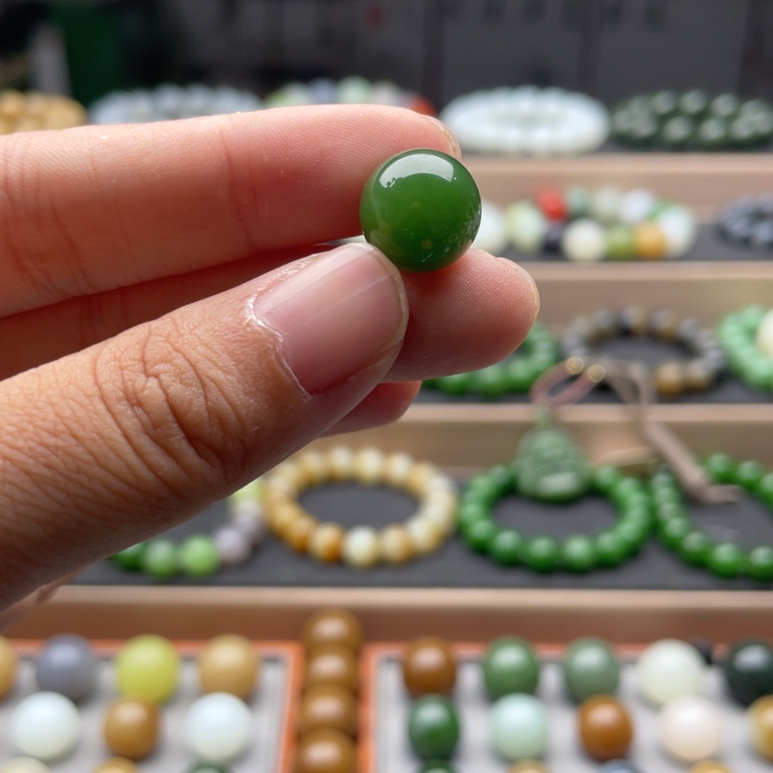 未镶嵌手链和田玉12碧玉