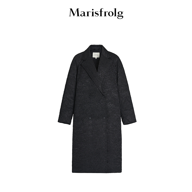 Marisfrolg玛丝菲尔冬新款中长款提花鹅绒羽绒服AAFZ4756Y
