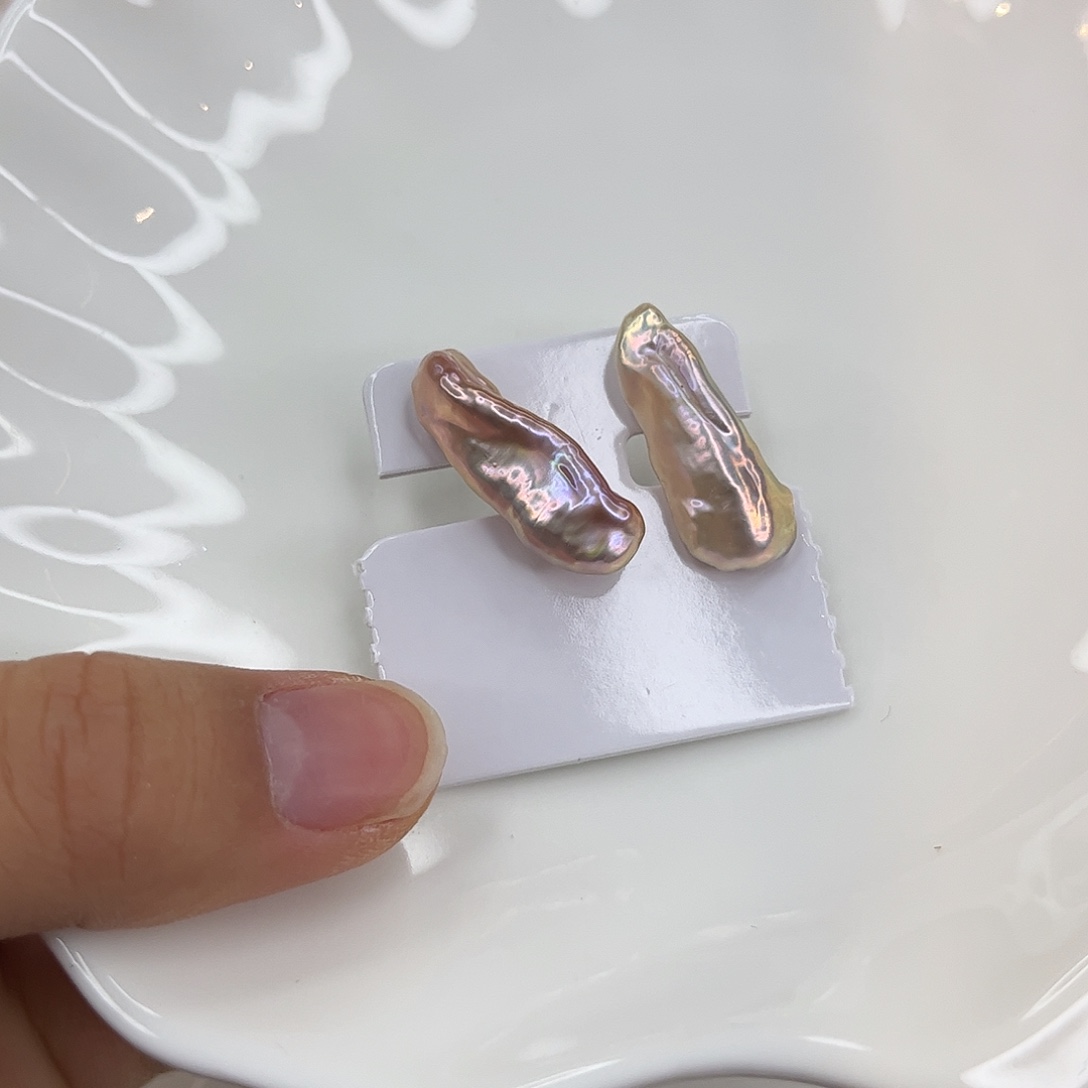 银S925镶嵌耳饰淡水珍珠