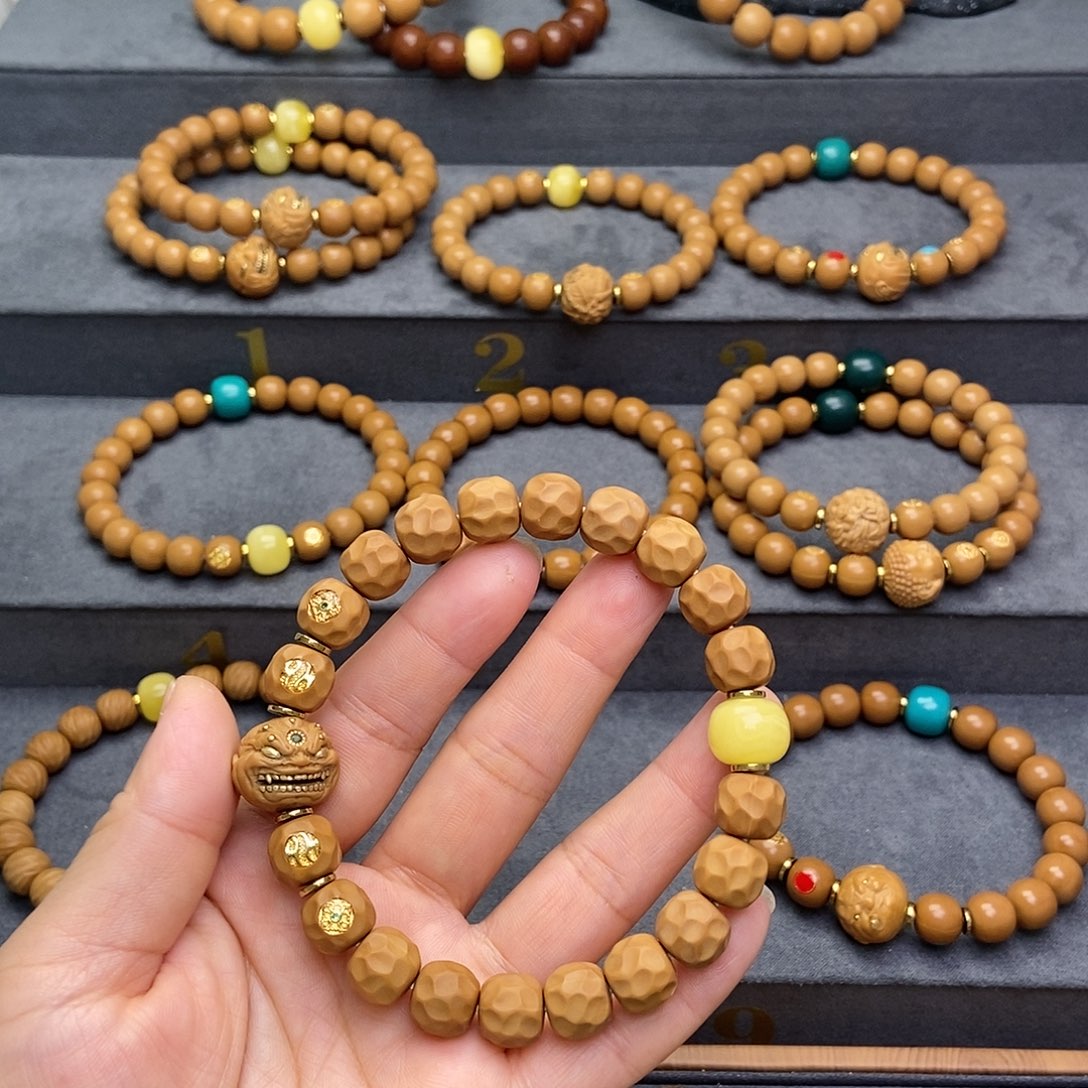 猴头核桃手串猴头核桃手串六目原 黄奶酪无相10.5