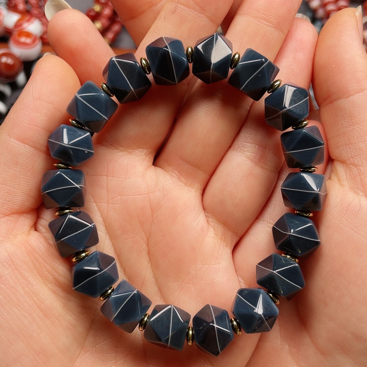 【闪购商品】玛瑙/玉髓合金珠宝半成品伍*壹