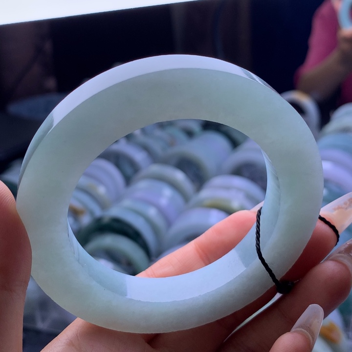 定制翡翠55-62天空了圆条正圈上新未镶嵌