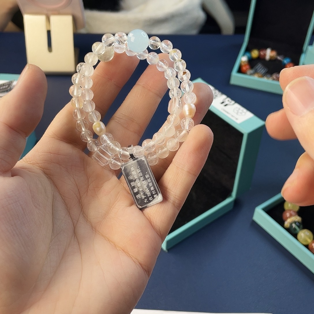 水晶手链银S925镶嵌