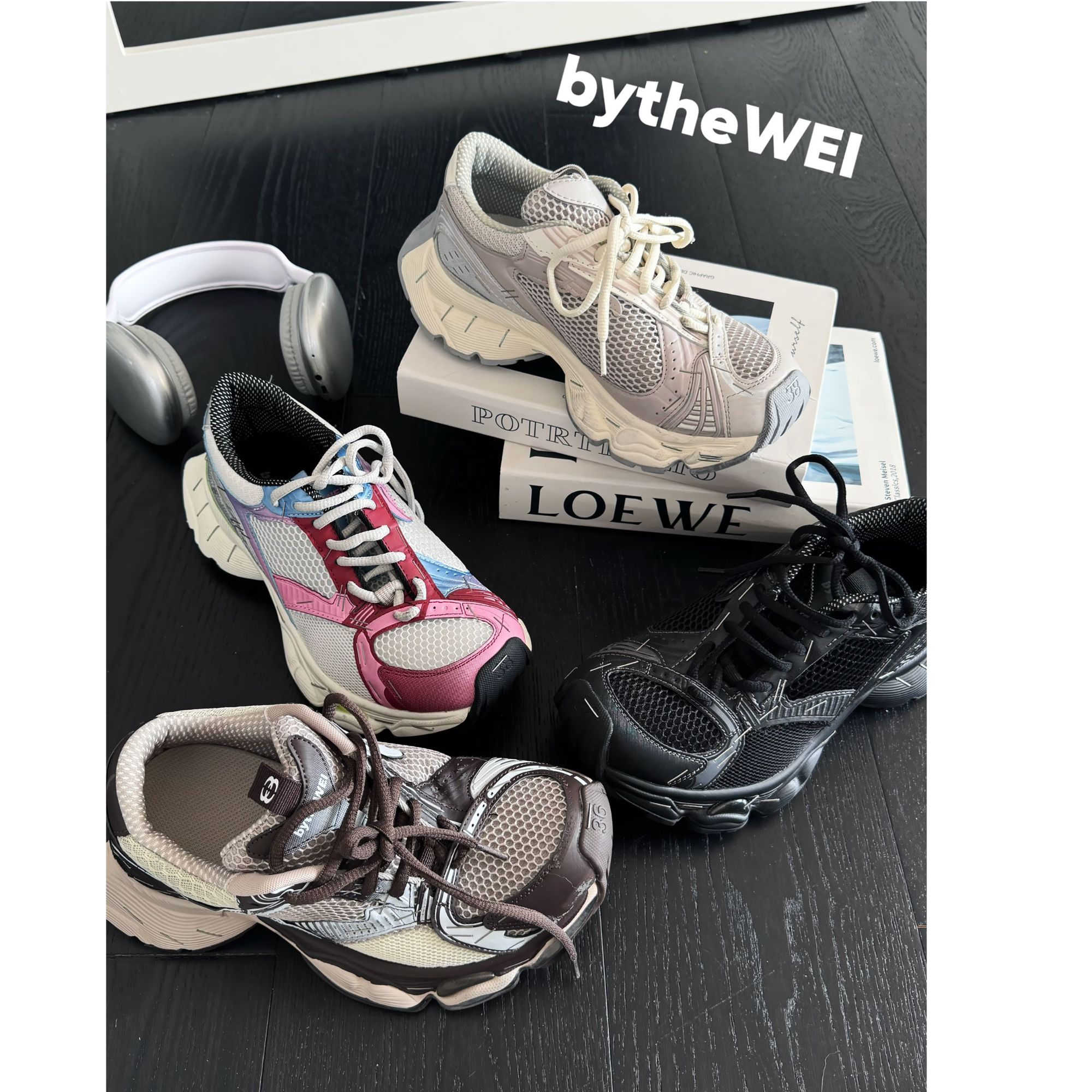 bytheWEI自制【8700】新款订书机老爹鞋女复古做旧运动休闲鞋ins潮