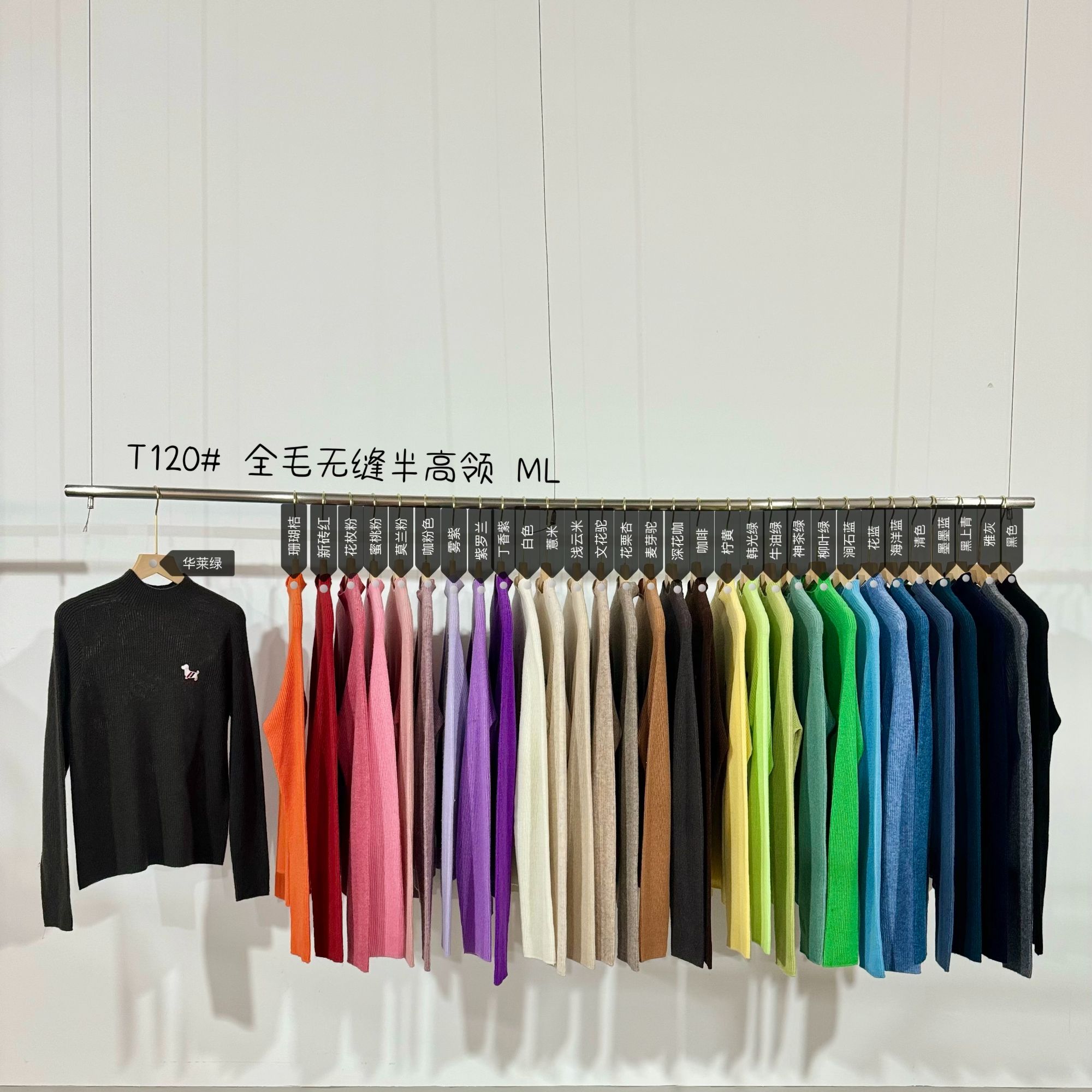 时尚打底衫百搭女士纯色秋冬羊毛衫T120