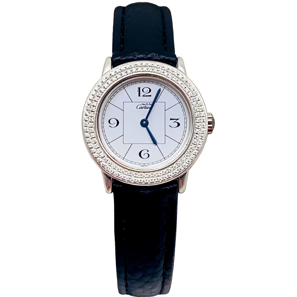 95新 Cartier/卡地亚 27mm 卡地亚 后镶钻优雅名表石英女士腕表