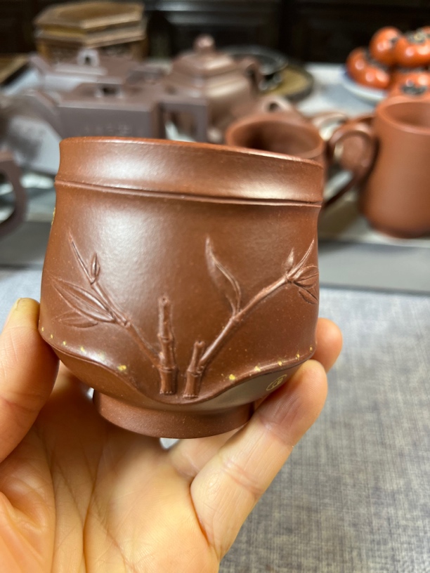 全手工红皮龙竹节杯容量150毫升