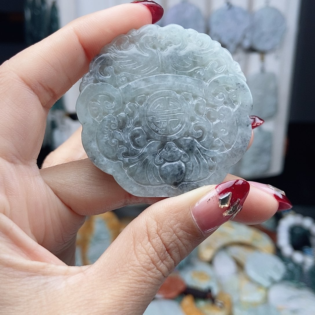 翡翠颈饰14K金镶嵌翡翠