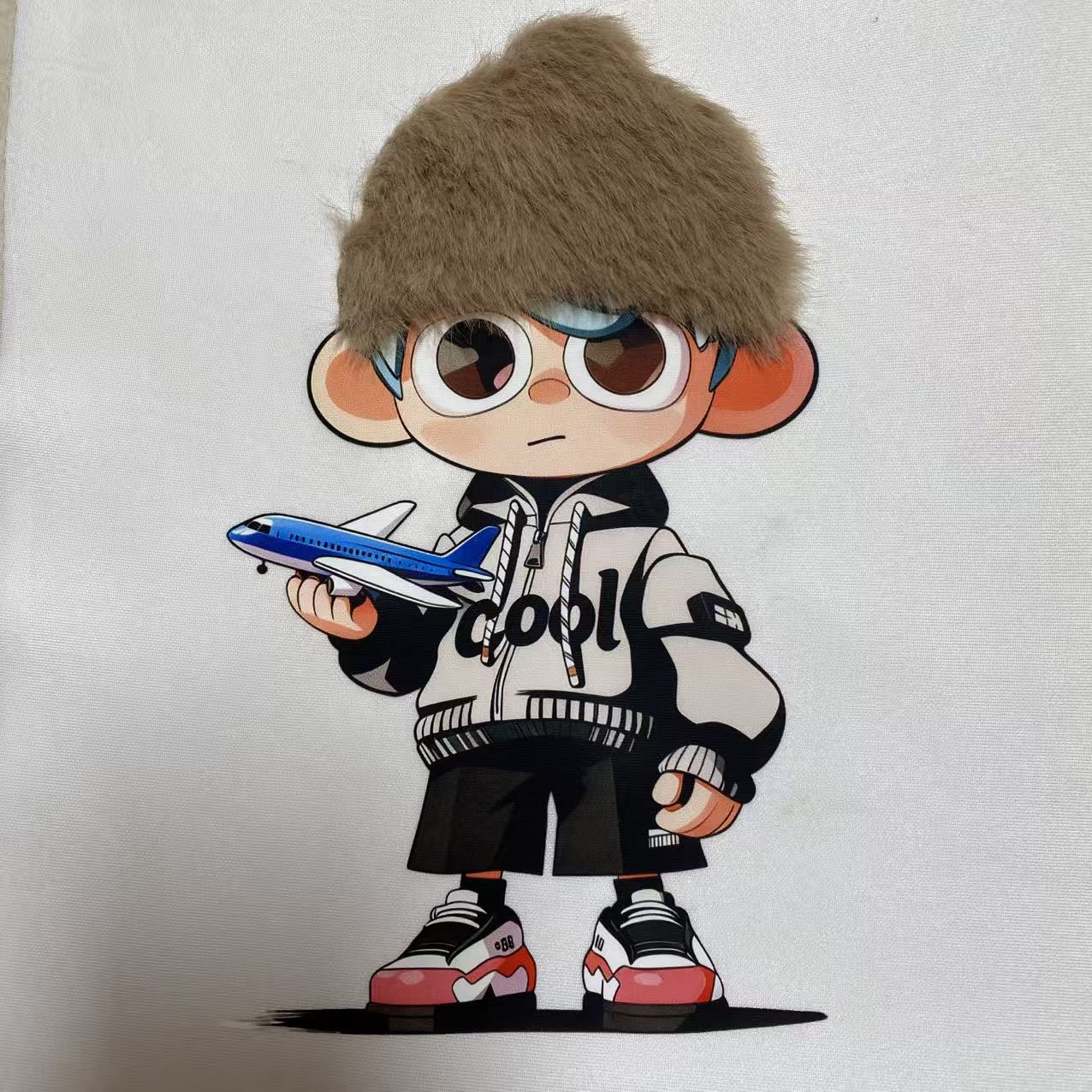 飞机男孩立体烫画，满20元包邮