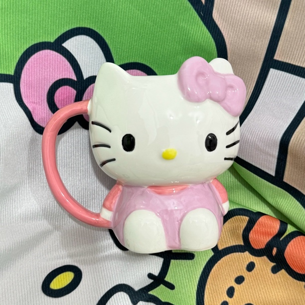 马克杯爆款凯蒂少女杯子可爱ins陶瓷kt陶瓷杯卡通高颜值创意水杯