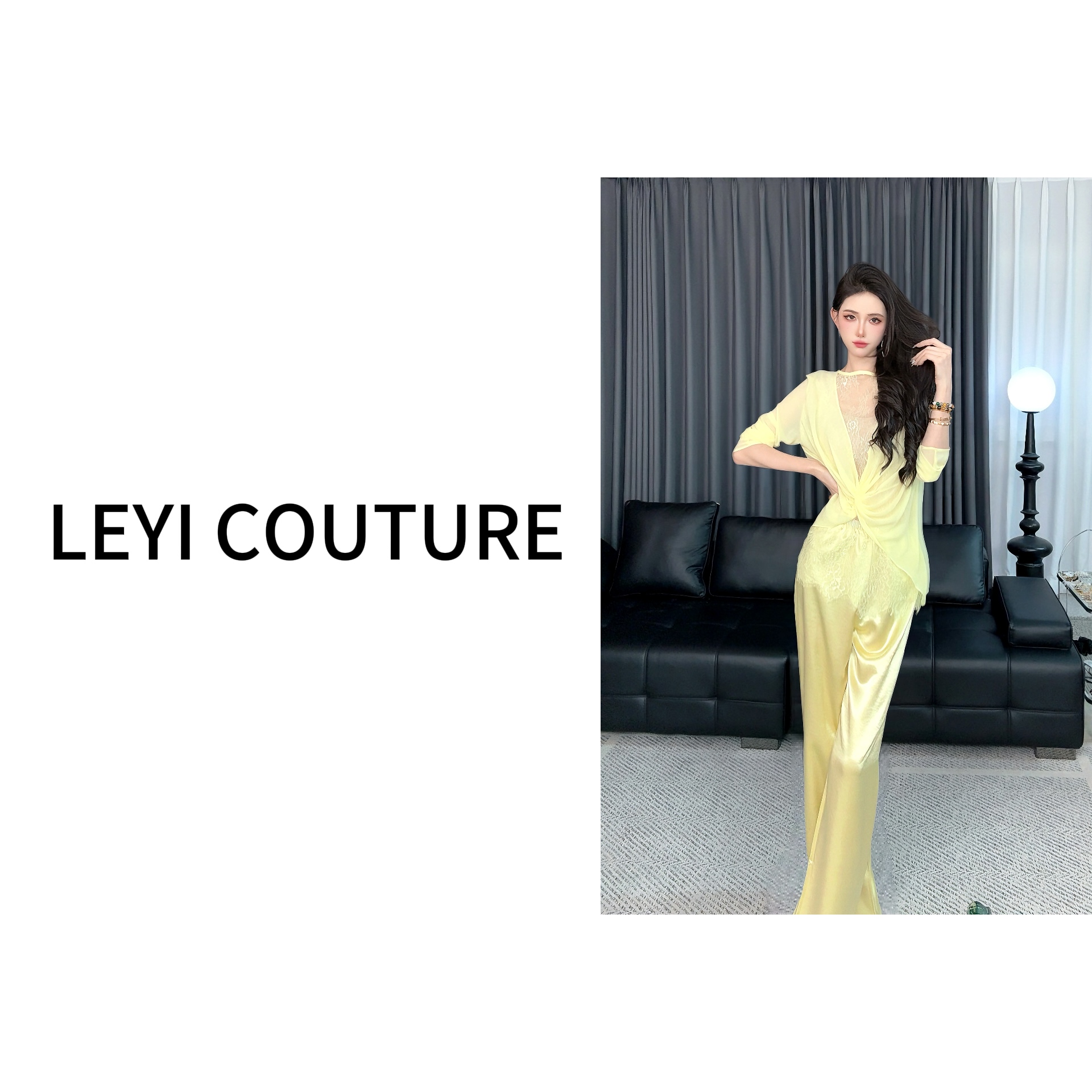 【 LEYI COUTURE】畑畑2025高端气质褶皱上衣