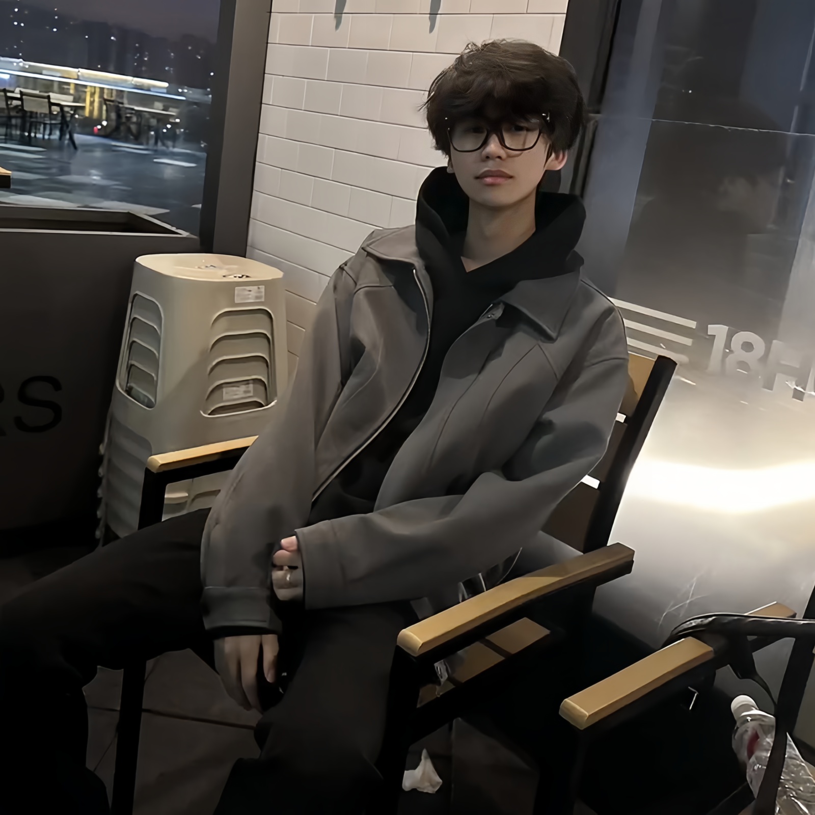 灰色cleanfit美式短款外套男款秋季高级感痞帅行政夹克翻领棒球服