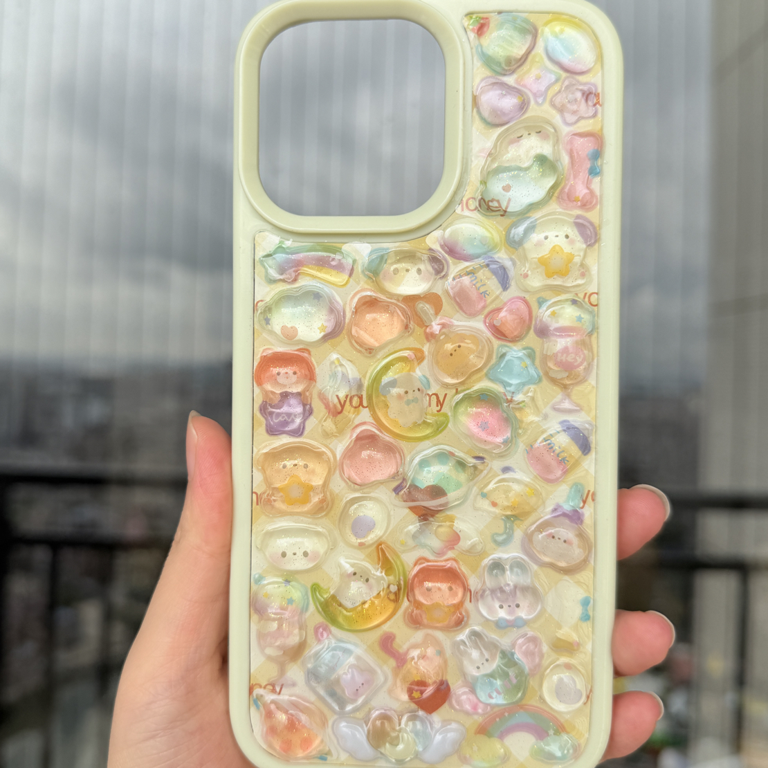 3D立体浮雕diy手机壳适用苹果16pro max