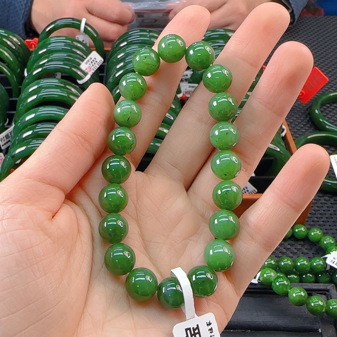 未镶嵌手链和田玉碧玉手串卡10