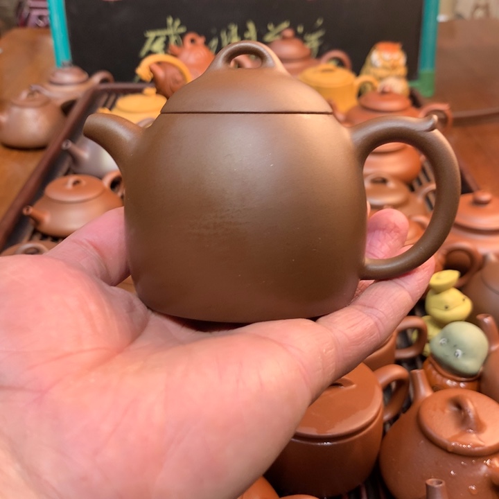 紫砂茶壶万**疯原矿紫泥秦权220cc薄胎