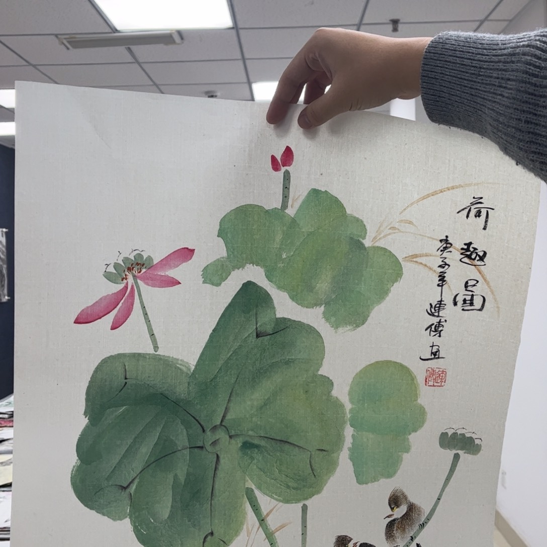 国画纯手绘无边框作品