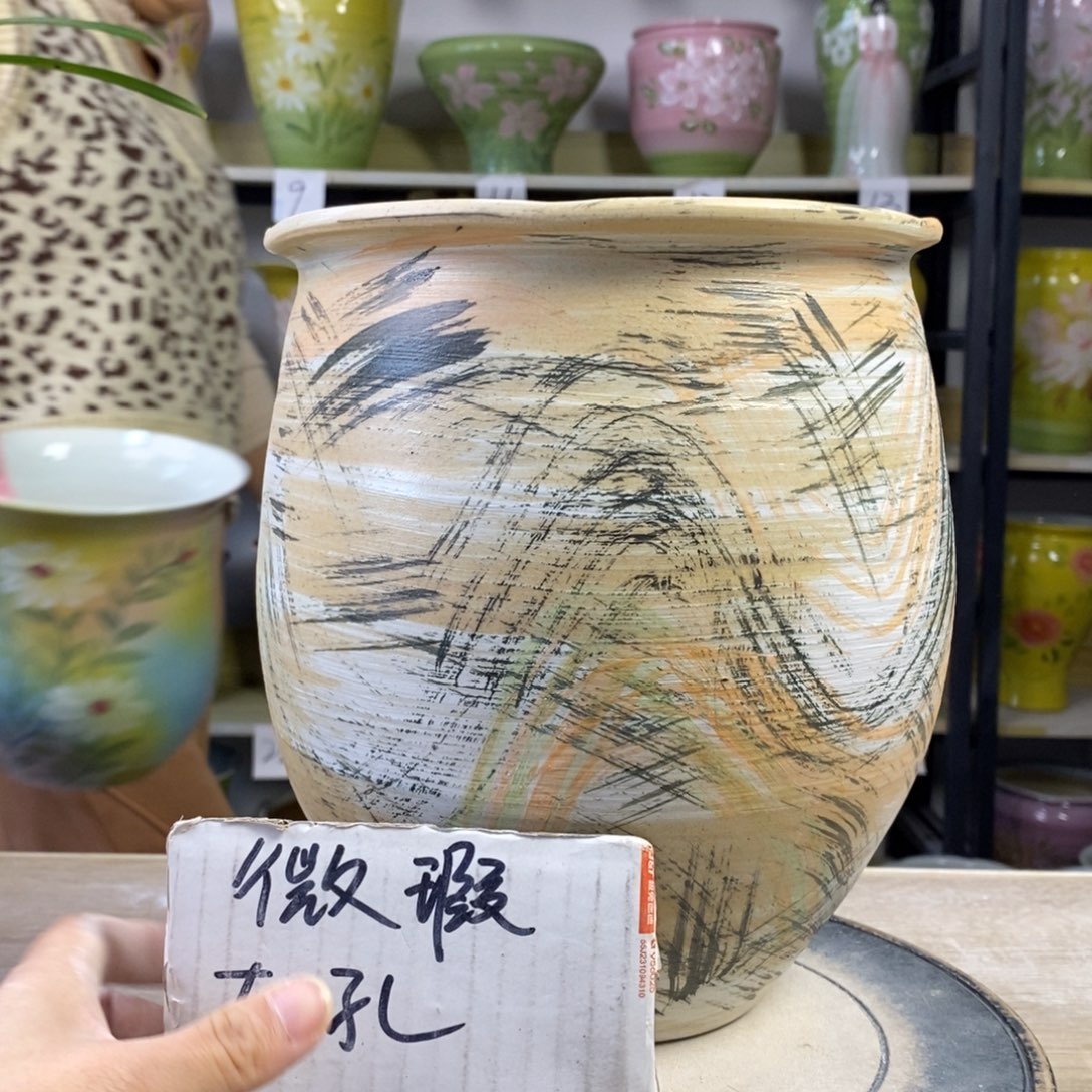 景德镇手工手绘陶瓷花盆