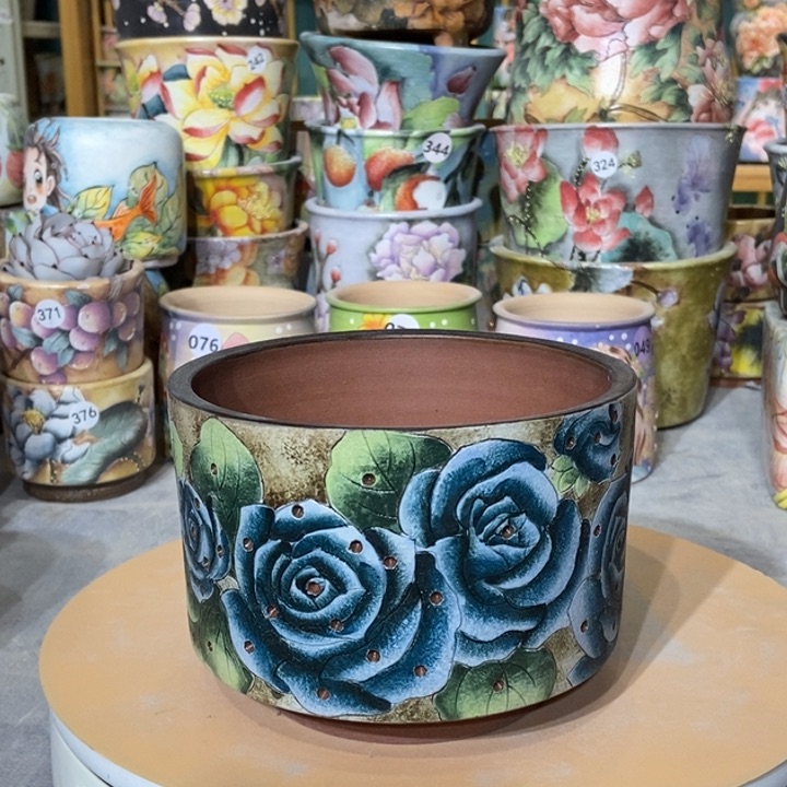 红陶景德镇艺术手绘作品