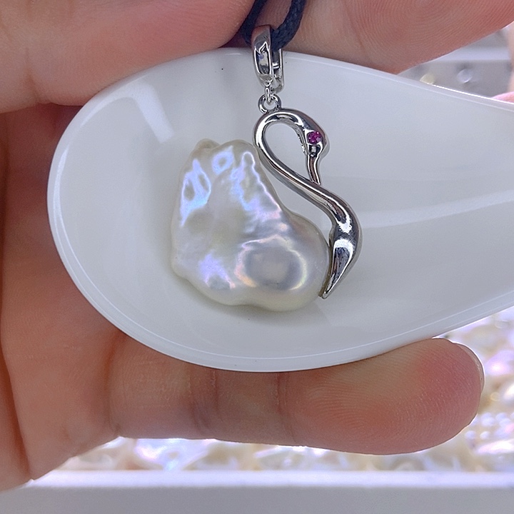 颈饰银S925镶嵌淡水珍珠80