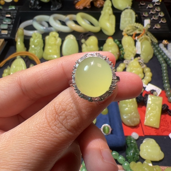 和田玉（黄玉）颈饰银S925镶嵌