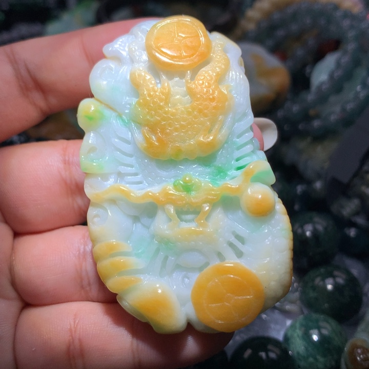 翡翠颈饰未镶嵌保真天然A货翡翠