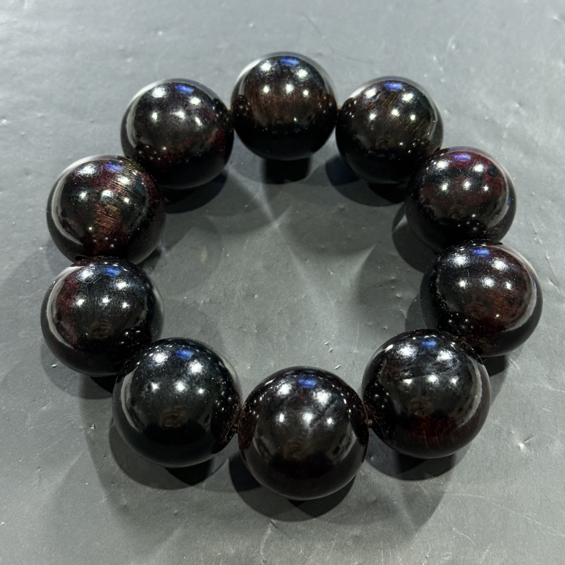 H240 高冰花梨2.5cm单圈手串