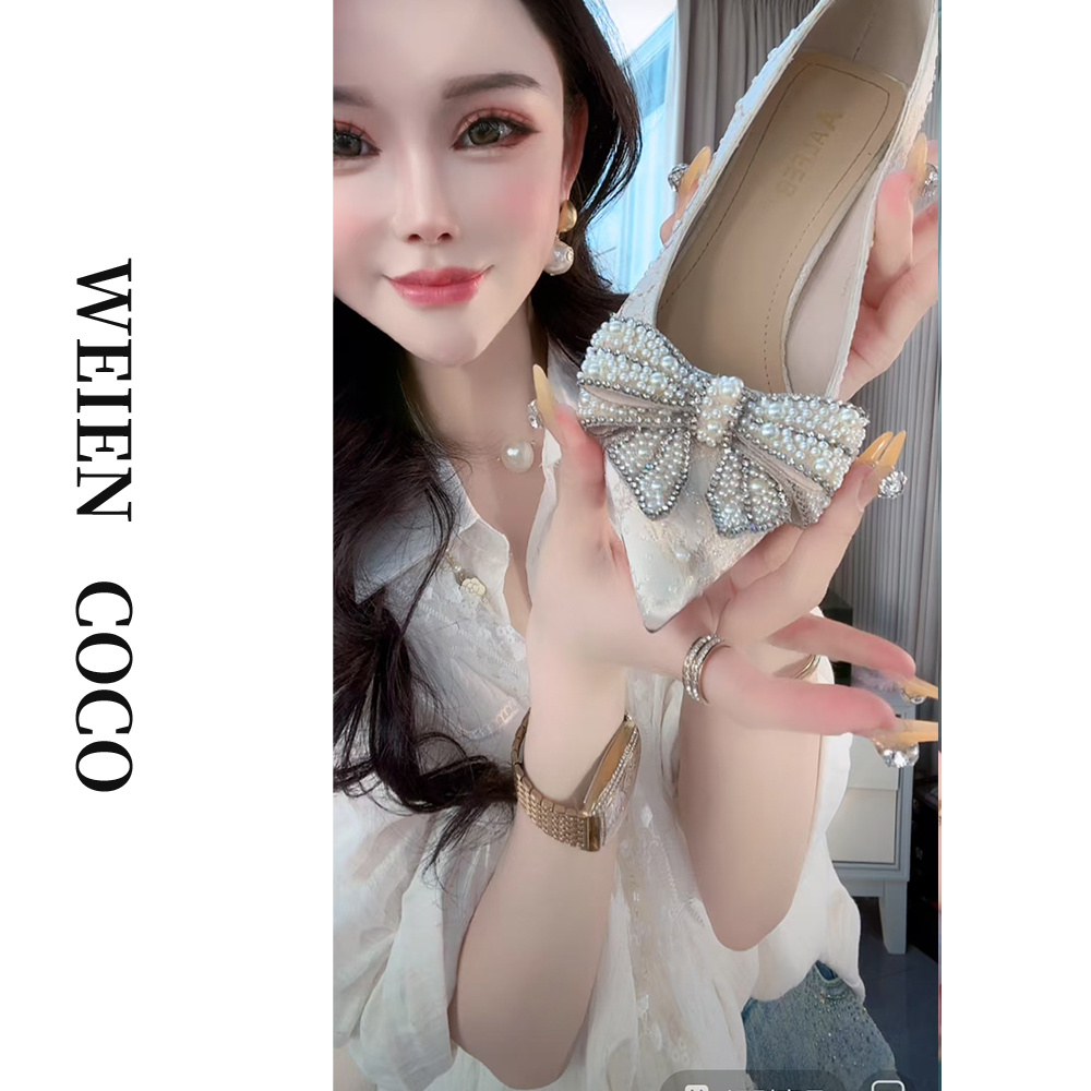 【薇恩COCO】粗跟高跟鞋气质时尚休闲百搭尖头洋气春季新女鞋X3422