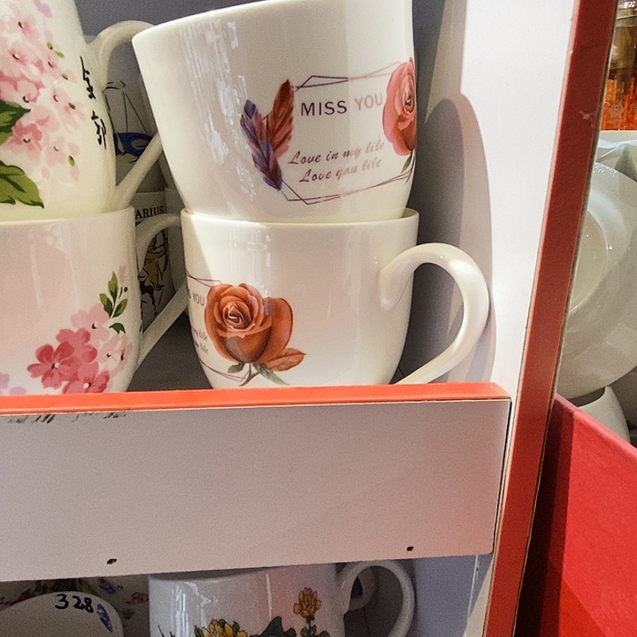 三***草骨质瓷库存产品杯子2