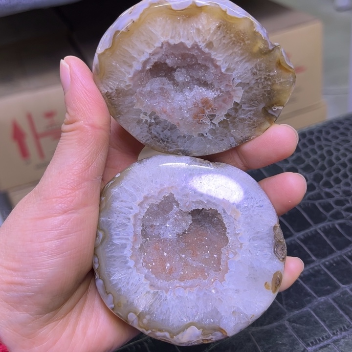 未镶嵌水晶珠宝半成品彩晶盆