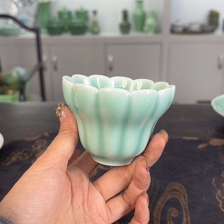 龙泉云间青瓷小米茶器