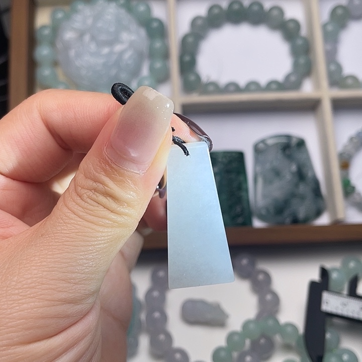 定制翡翠未镶嵌翡翠平安牌