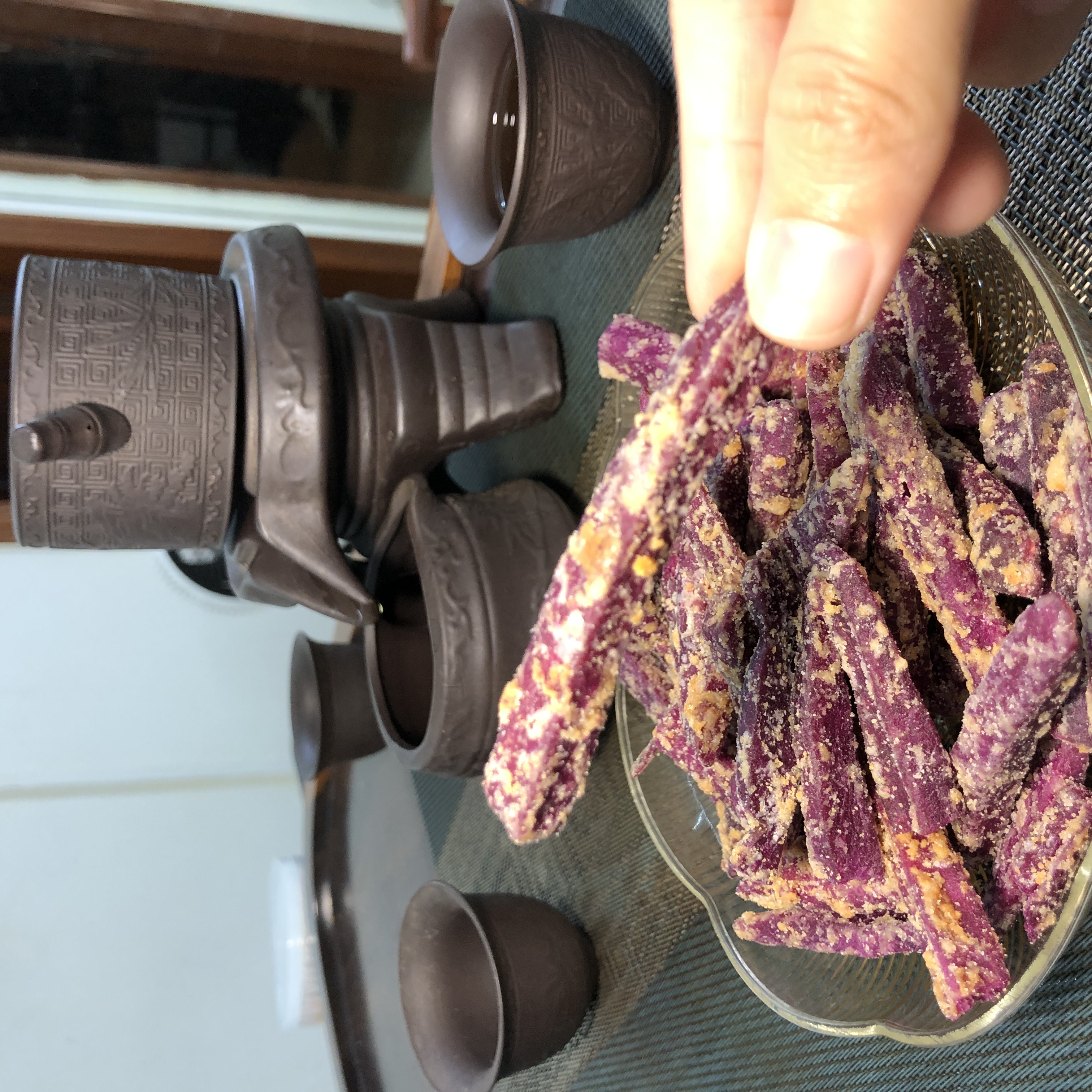 蟹黄芋头条芝士紫薯条酥脆休闲