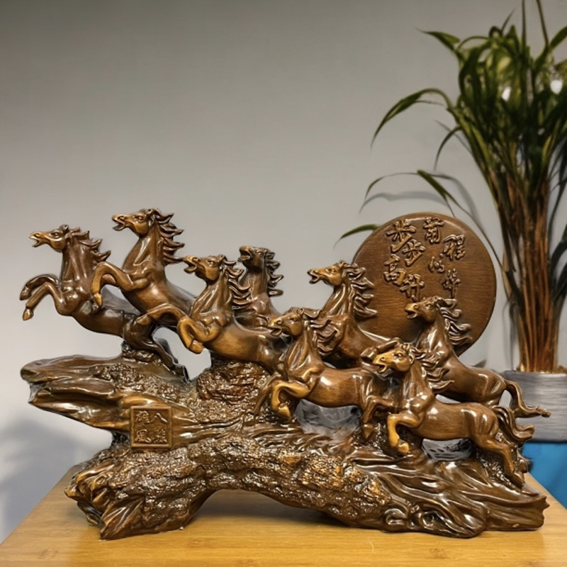 八俊雄风八俊马家具摆件玄关博古架办公室收银台客厅