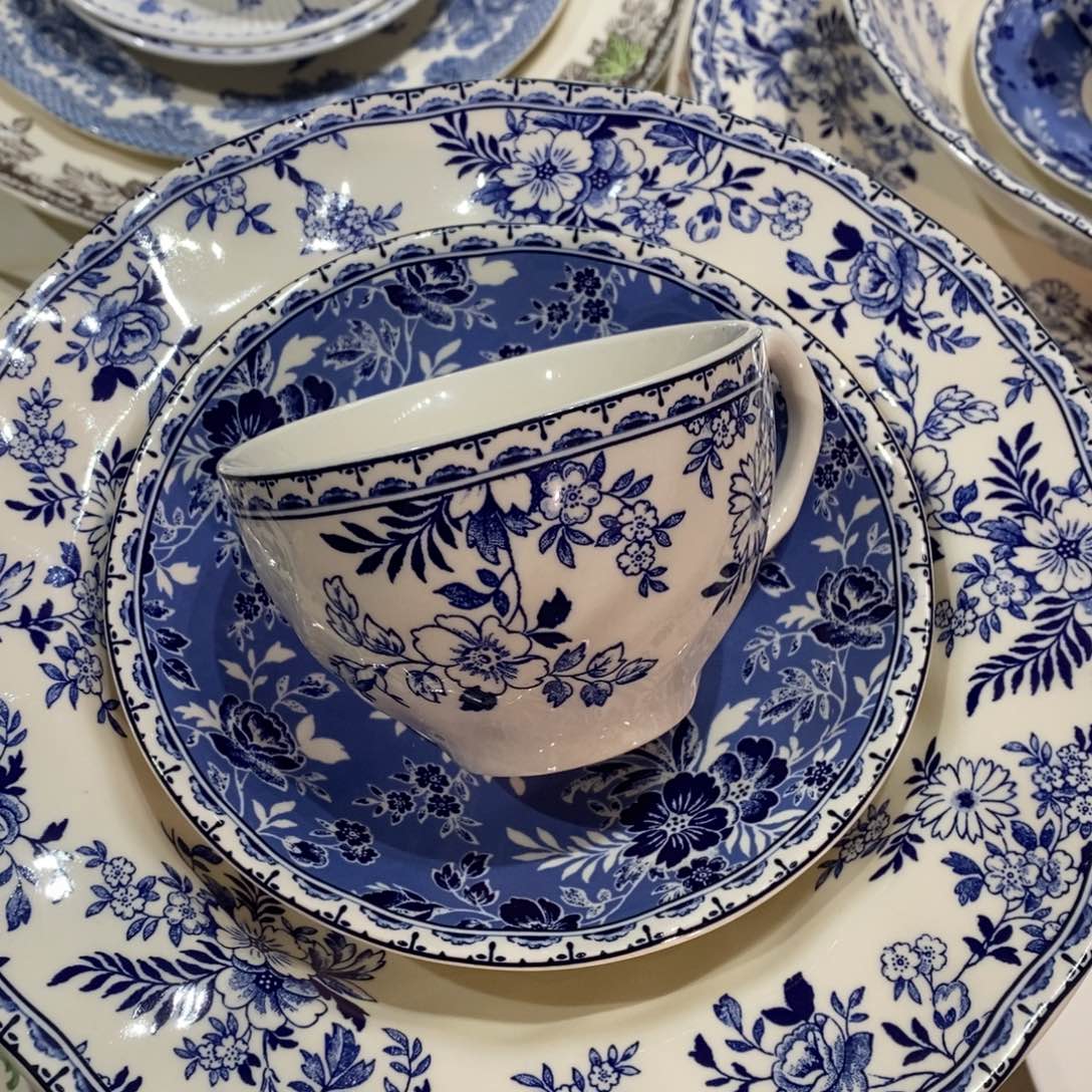 瓷微瑕德文郡咖啡杯套装