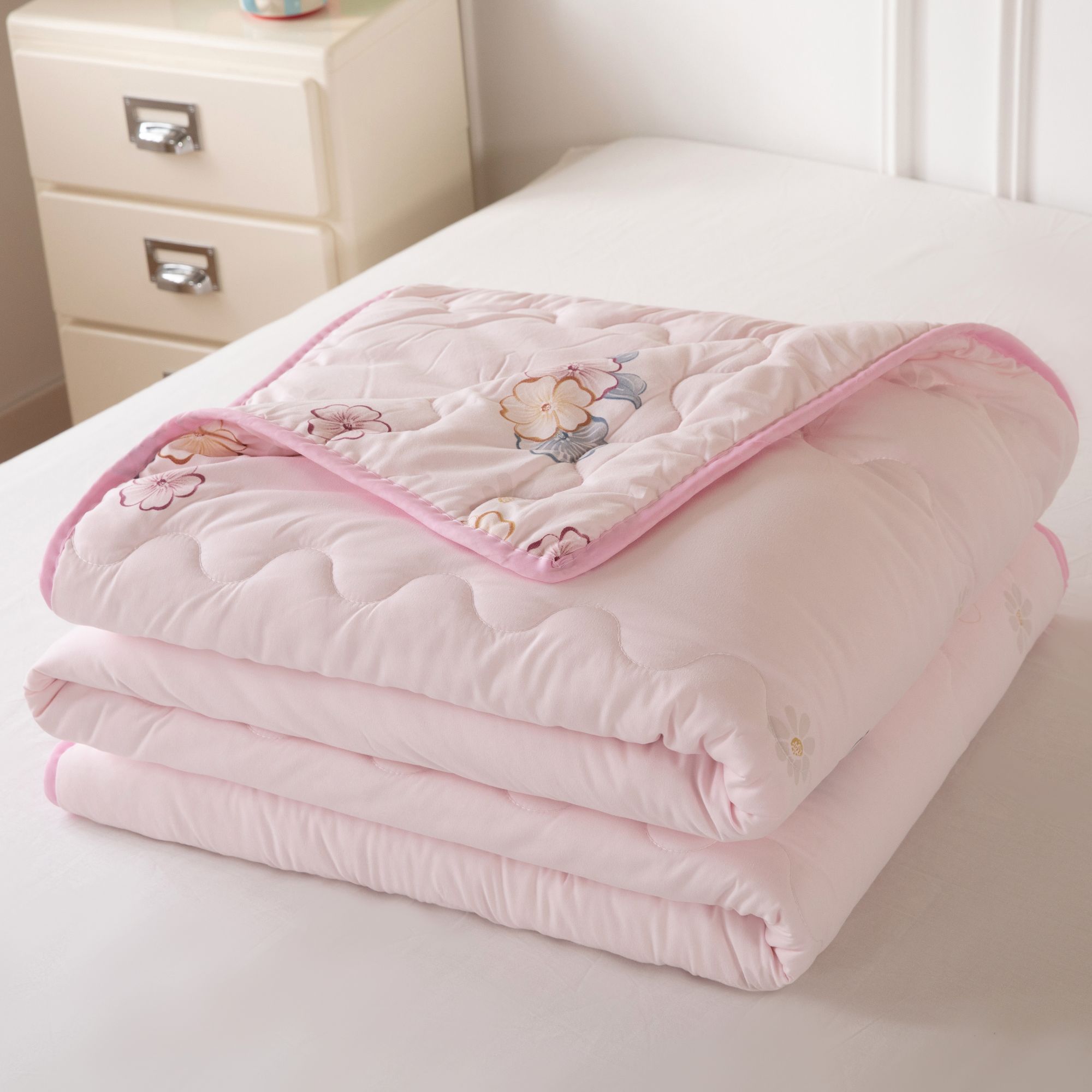 老师傅无网绗缝包布包边被，填充物新疆棉花学生宿舍加厚秋冬被