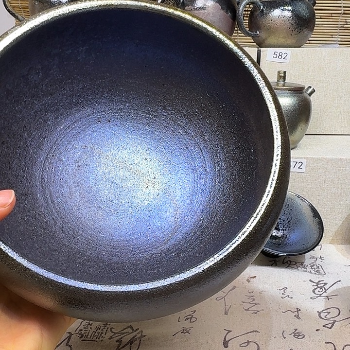 杯建水紫陶紫泥柴烧水洗