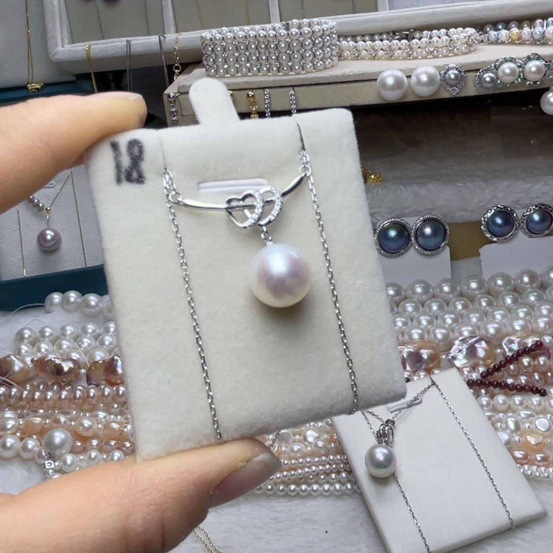 银S925镶嵌珍珠首饰淡水珍珠