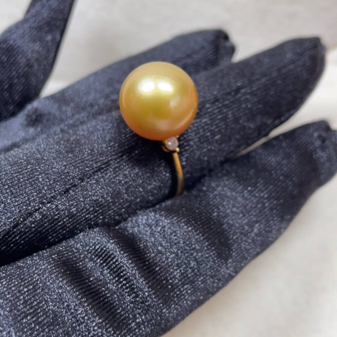 戒指银S925镶嵌海水珍珠12.2mm