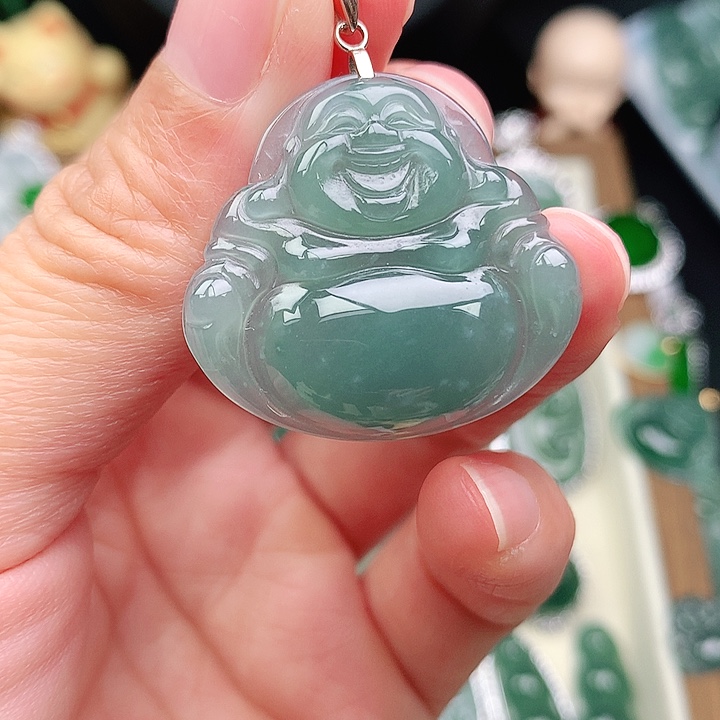 颈饰银S925镶嵌翡翠吊坠