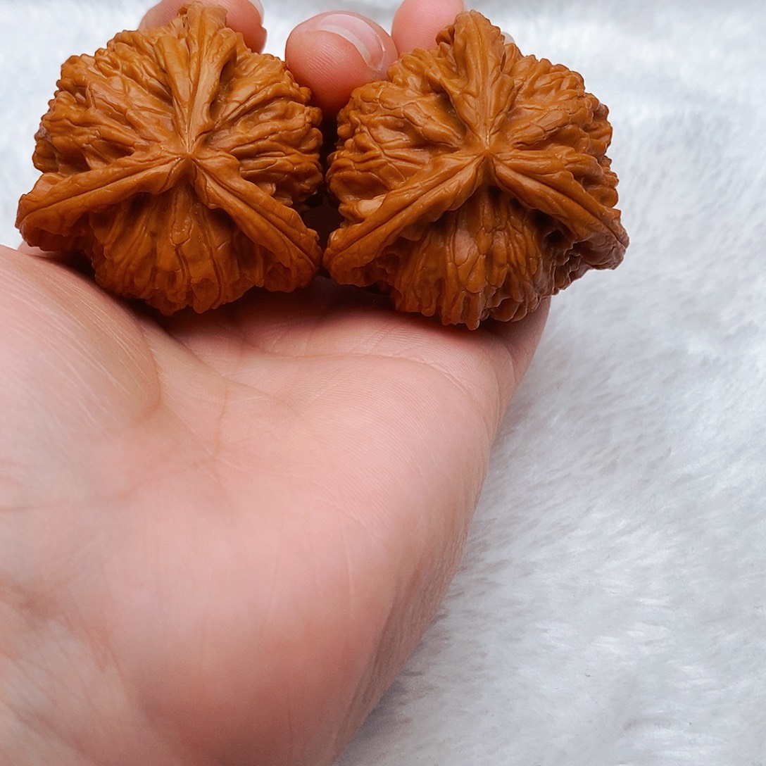 毛***毛文玩核桃吊坠三棱