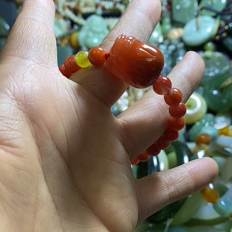 南红玛瑙手链未镶嵌一个