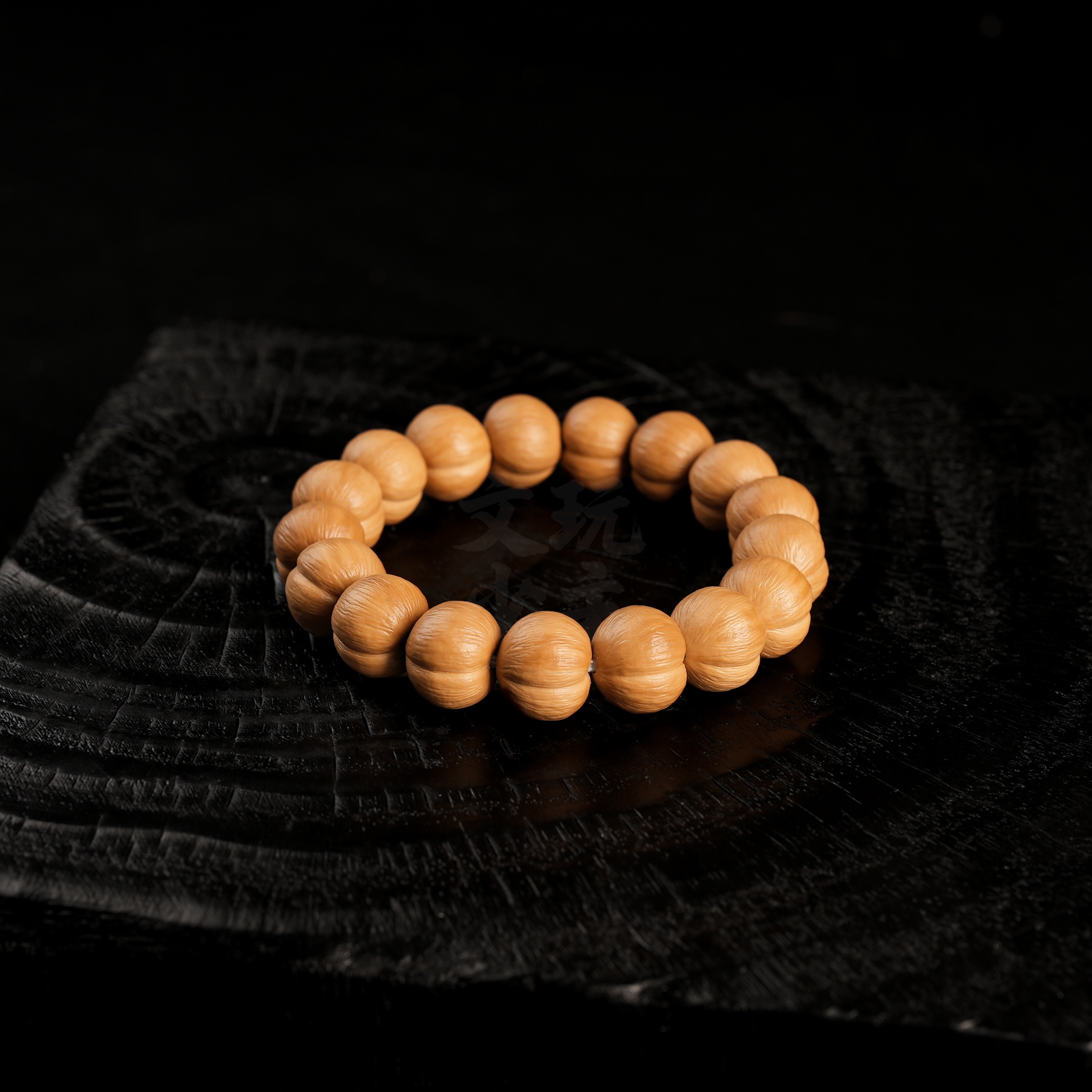 【文玩少主】15mm精工肌理纹猴头大屁桃