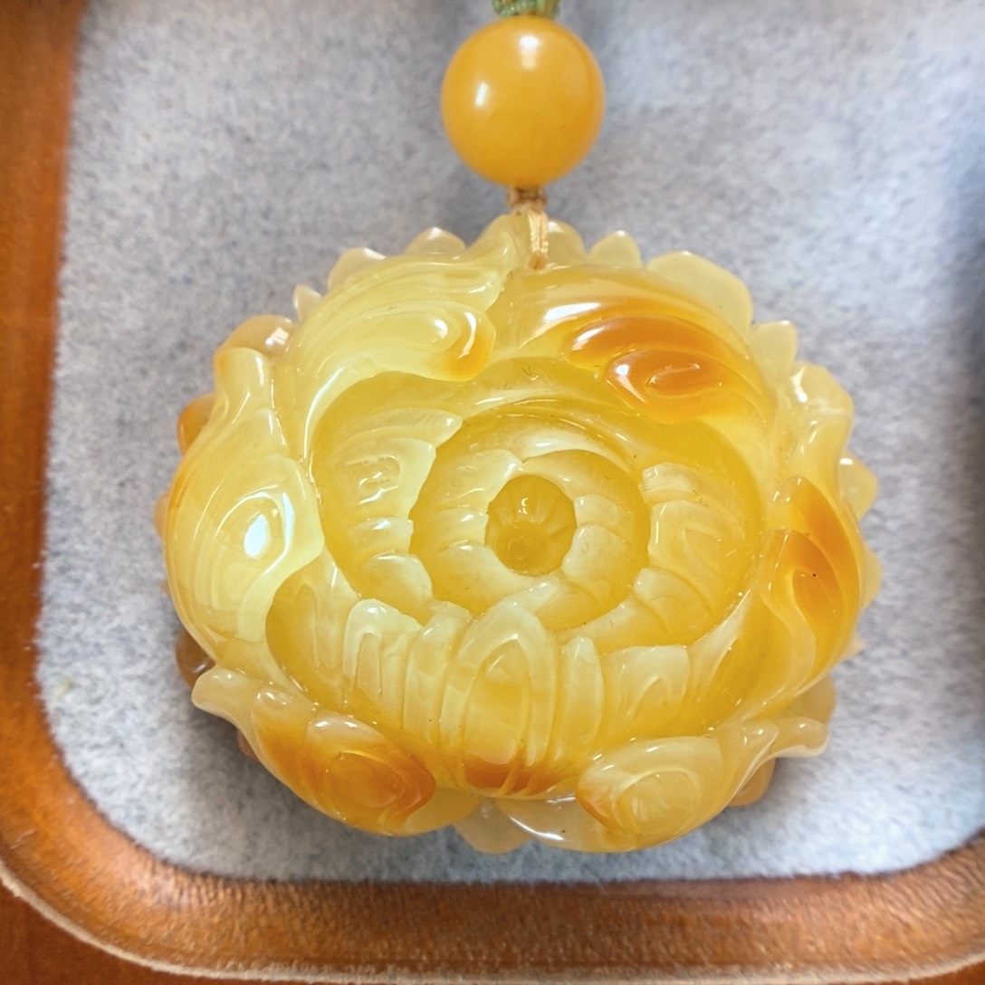 未镶嵌项链蜜蜡蜜蜡吊坠